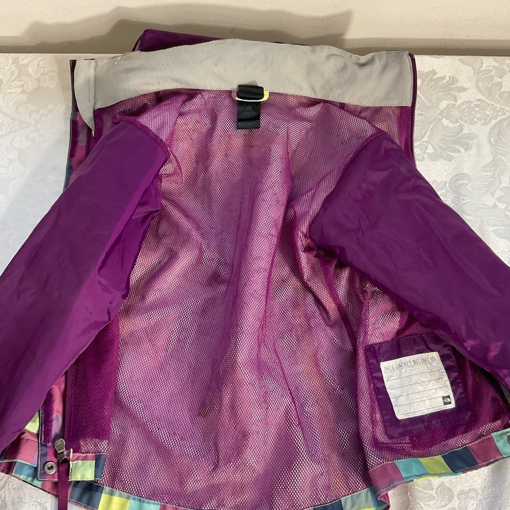 The North Face Girls Size 7/8 Hyvent Resolve Mesh Line Windbreaker Rainbow Color - Picture 9 of 9
